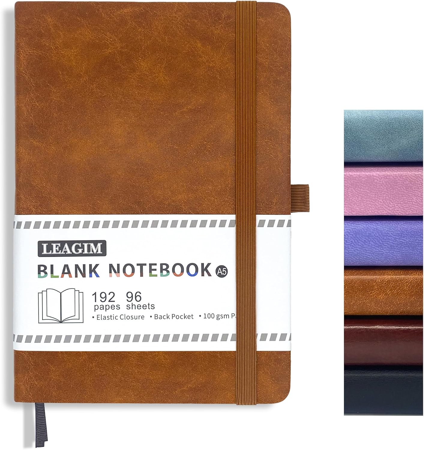 Leatherwork Images - A5 Blank Journal Notebook, 192 Pages