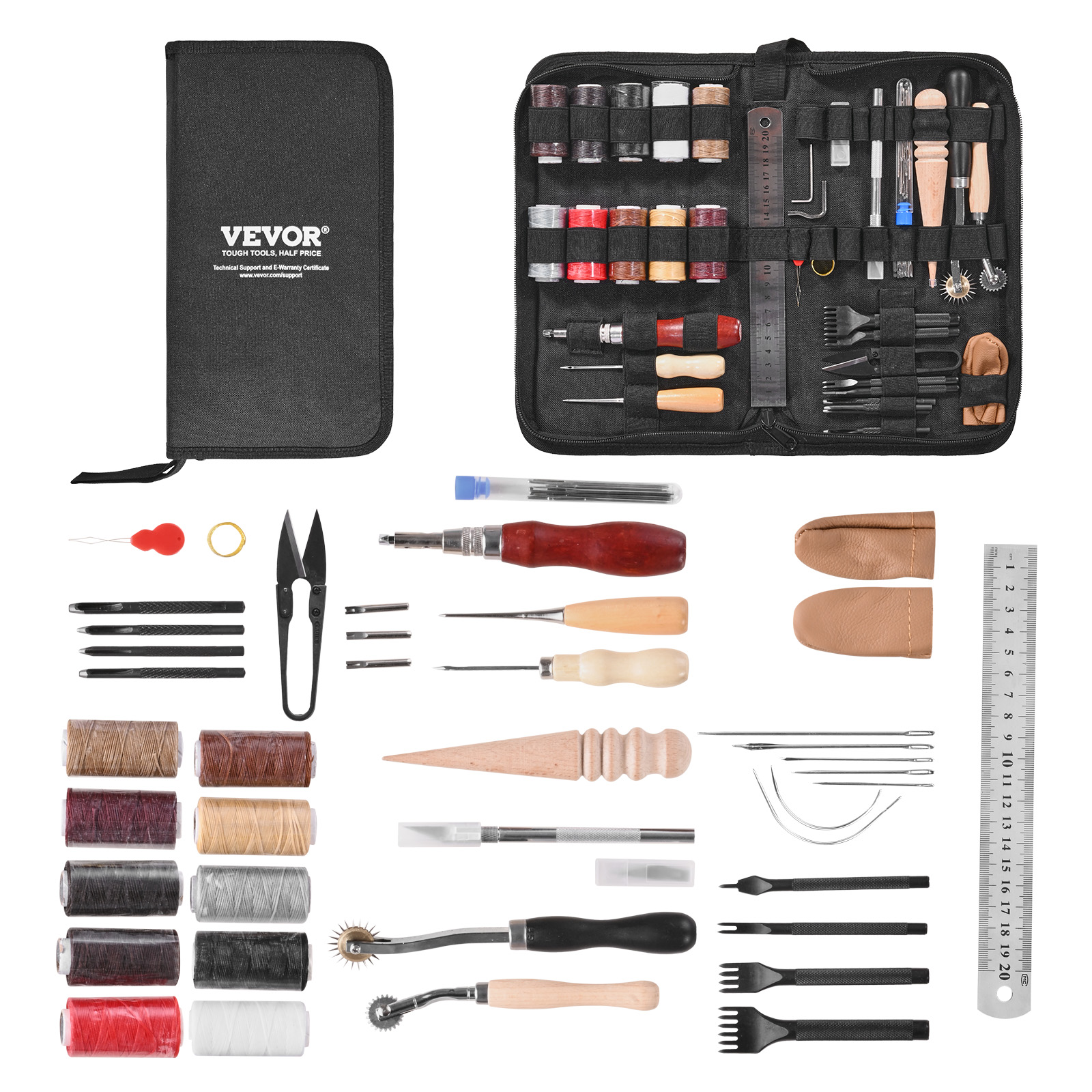 Leather Stamp Set - SucceBuy 38/59/61/72/92PCs Leather Working Tools Kit