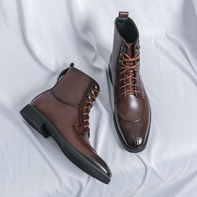 Leatherwork Designs - 2026 New Men's Pointed Brown Black