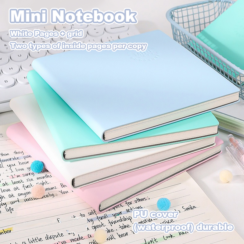 Leather Work Notepad - 72 Sheets Leather Notebook Journal Grid