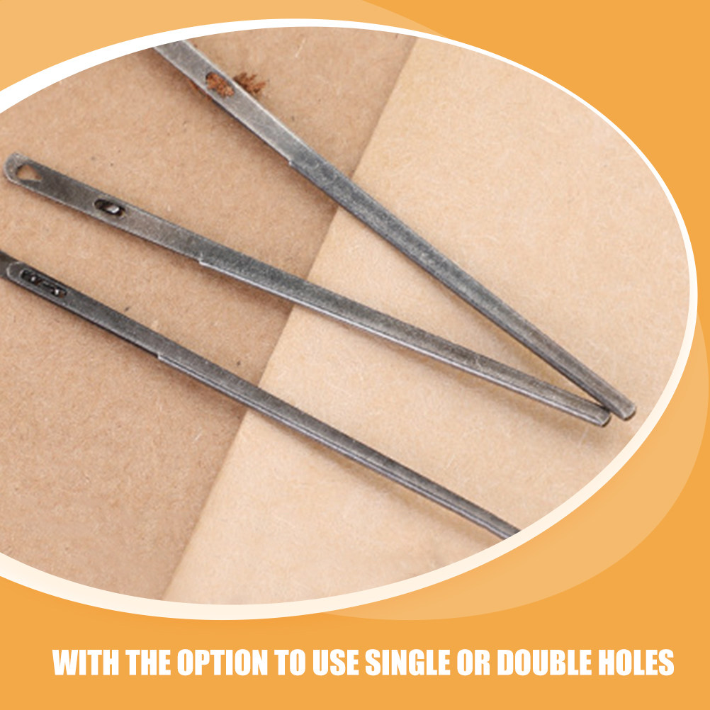 Leatherwork Hand Sewing Needles - 2Pcs Leathercraft Needles Steel Long-Lasting Sewing