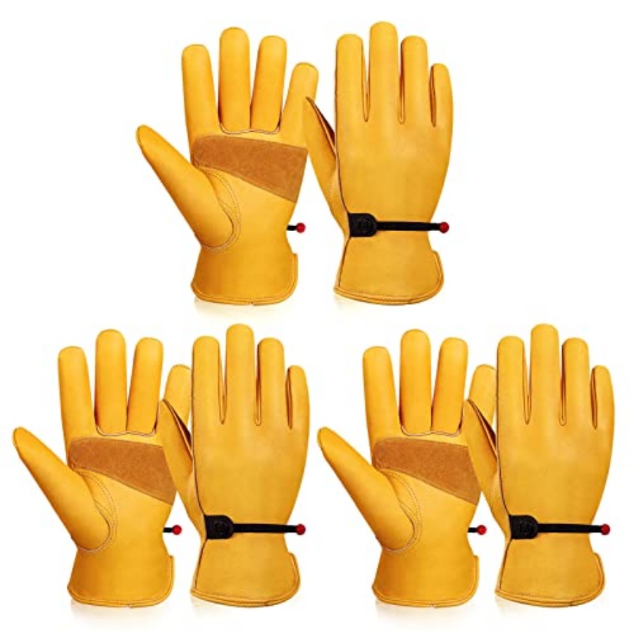 Leveling Leatherworking - Leather Work Gloves for Men, 3