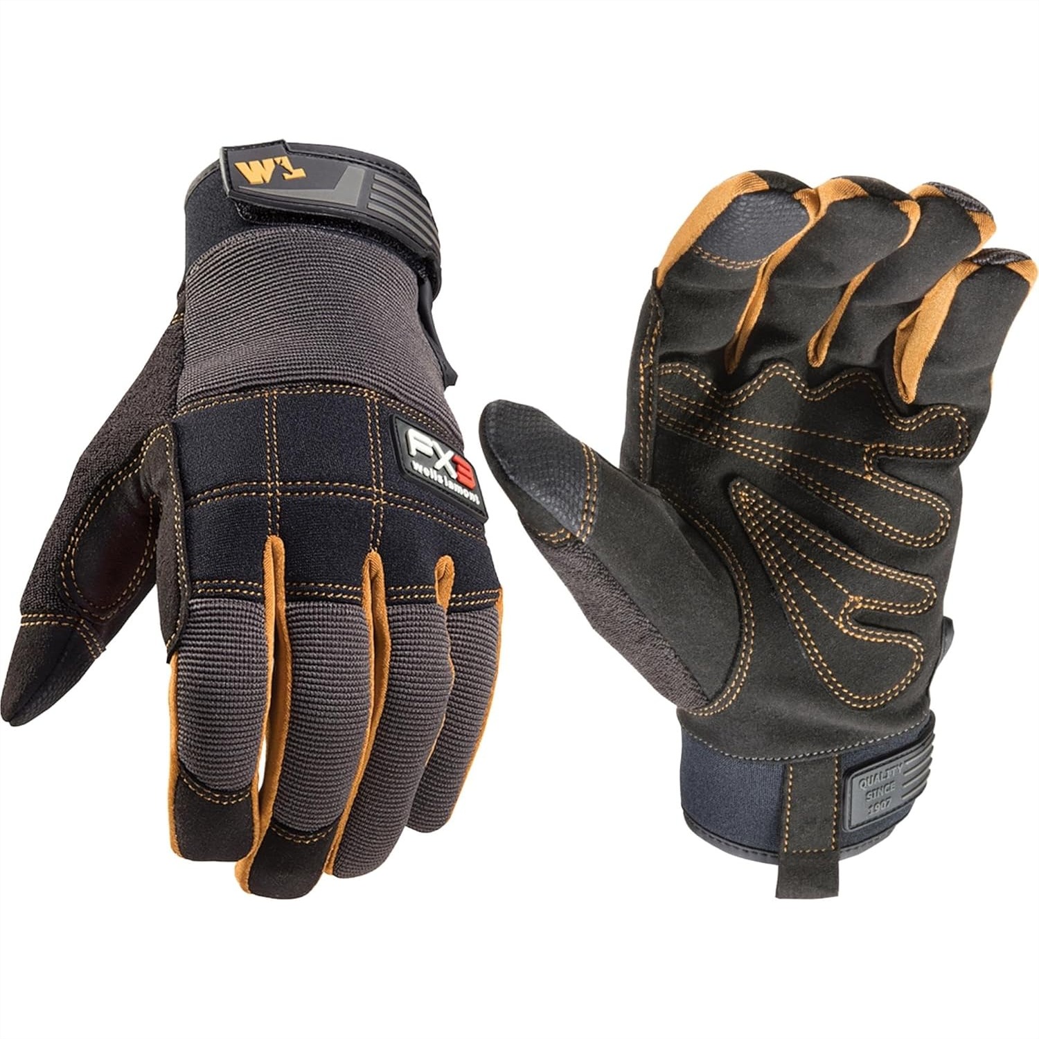 Leatherwork Images - Men's Work Gloves with Synthetic Leather