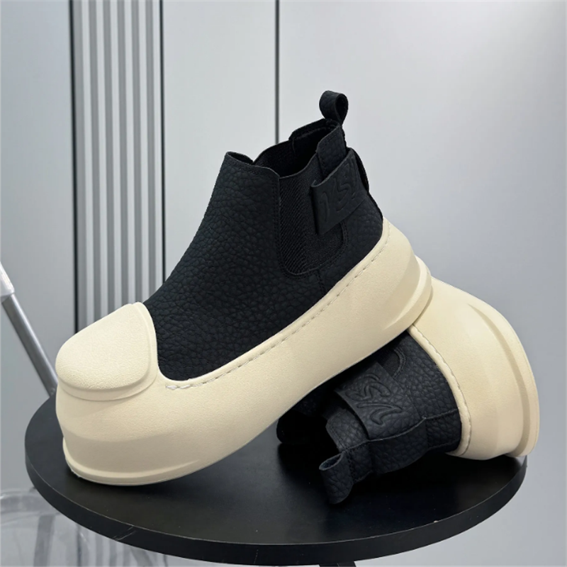 New Men's Round Toe Black Ankl - Leatherwork Designs 리뷰 및 가격