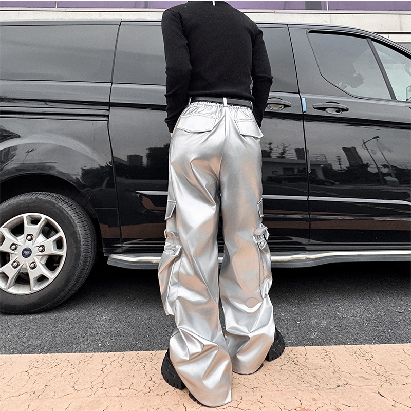 Silver Leather Pant Men Street - Leather Work Pants 리뷰 및 가격