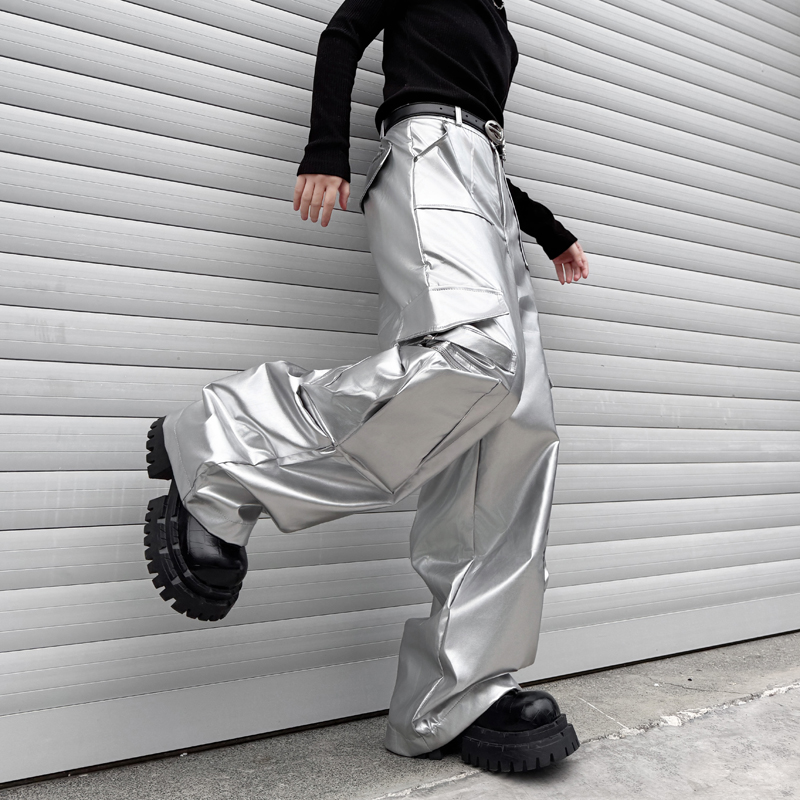 Silver Leather Pant Men Street - Leather Work Pants 리뷰 및 가격