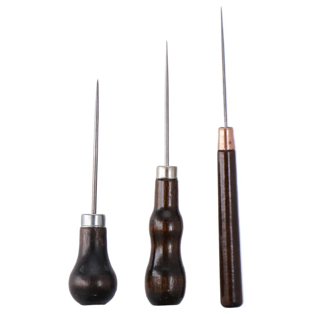 3Pcs Wooden Handle Scratch Awl - Leatherwork Accessories 리뷰 및 가격