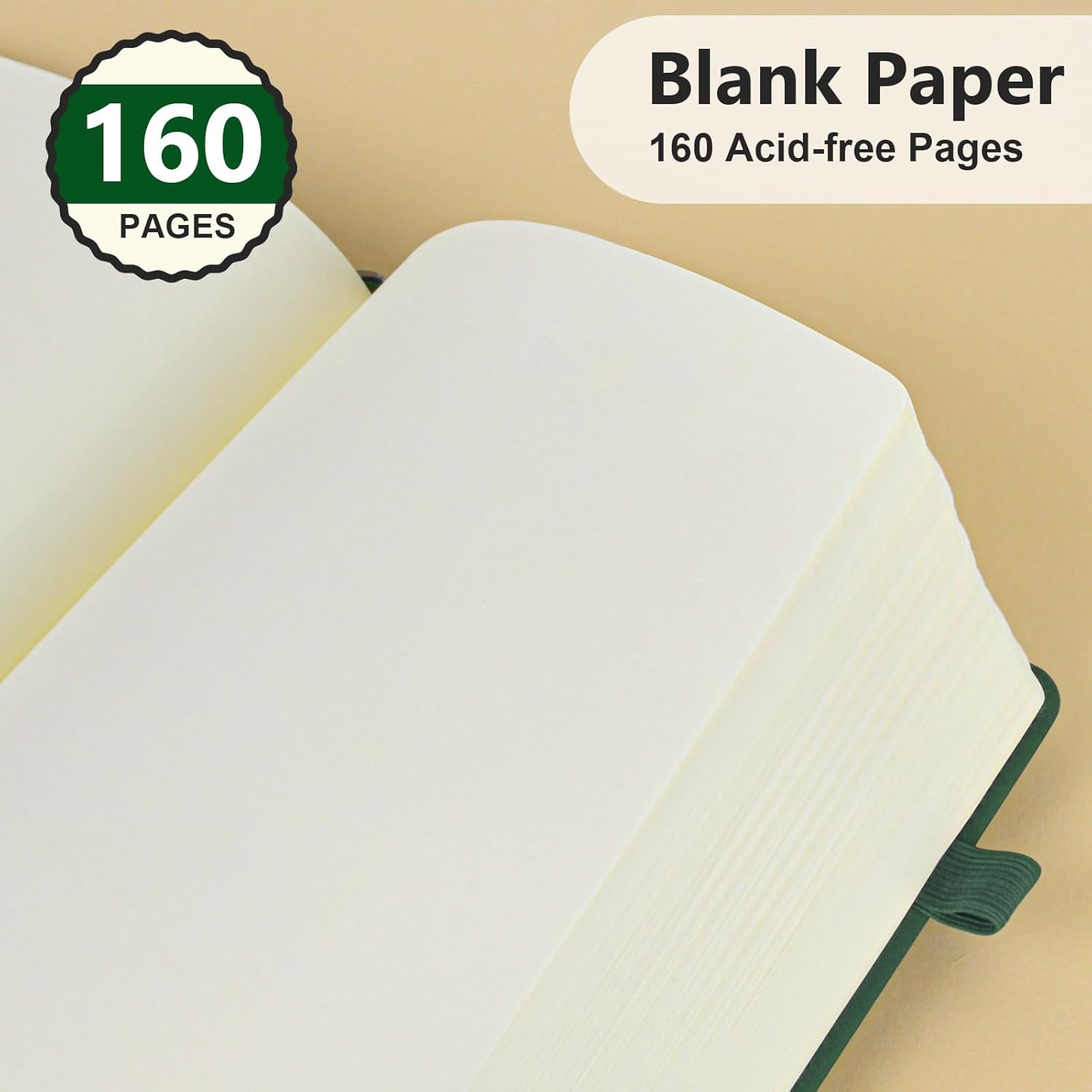 160-Page Blank Leather Journal - Leatherwork Images 리뷰 및 가격