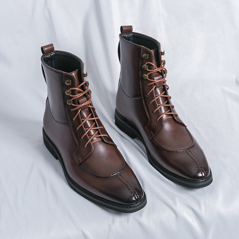 2026 New Men's Pointed Brown B - Leatherwork Designs 리뷰 및 가격