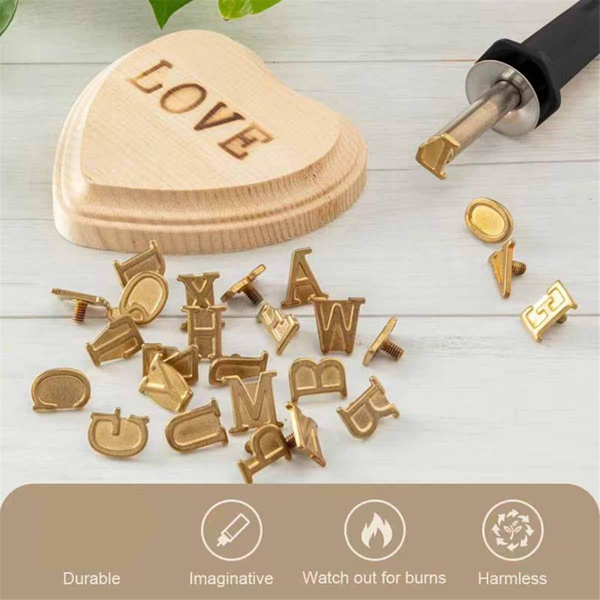 New Wood Burner with Letters S - Leather Stamp Set 리뷰 및 가격