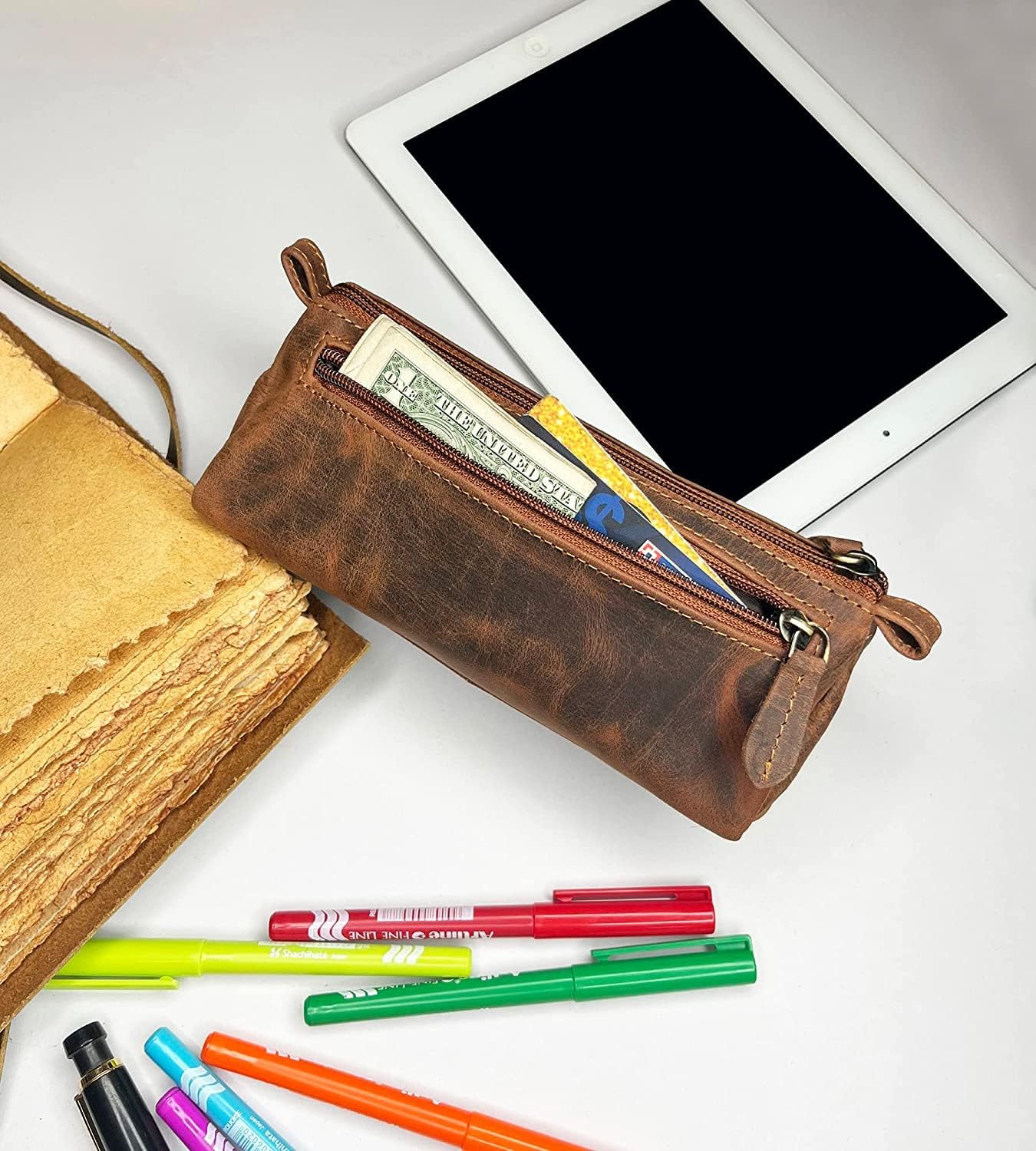 Leather Pencil Case Full Grain - Leatherwork Images 리뷰 및 가격