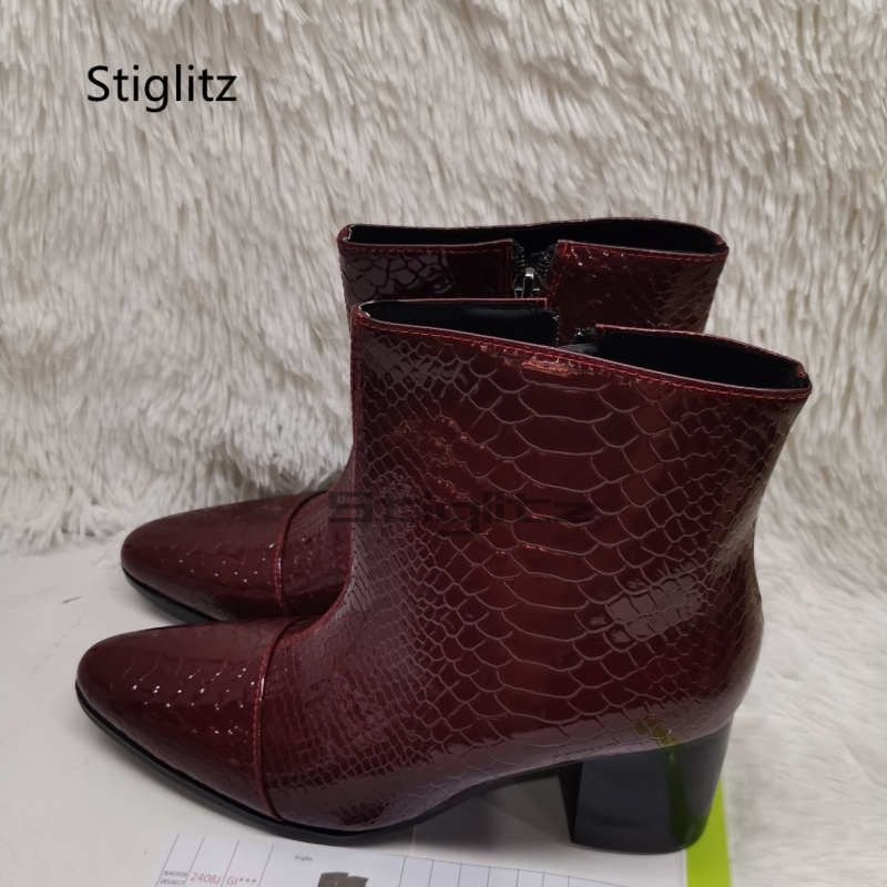 Black Red Genuine Leather Men' - Leatherwork Patterns Free 리뷰 및 가격