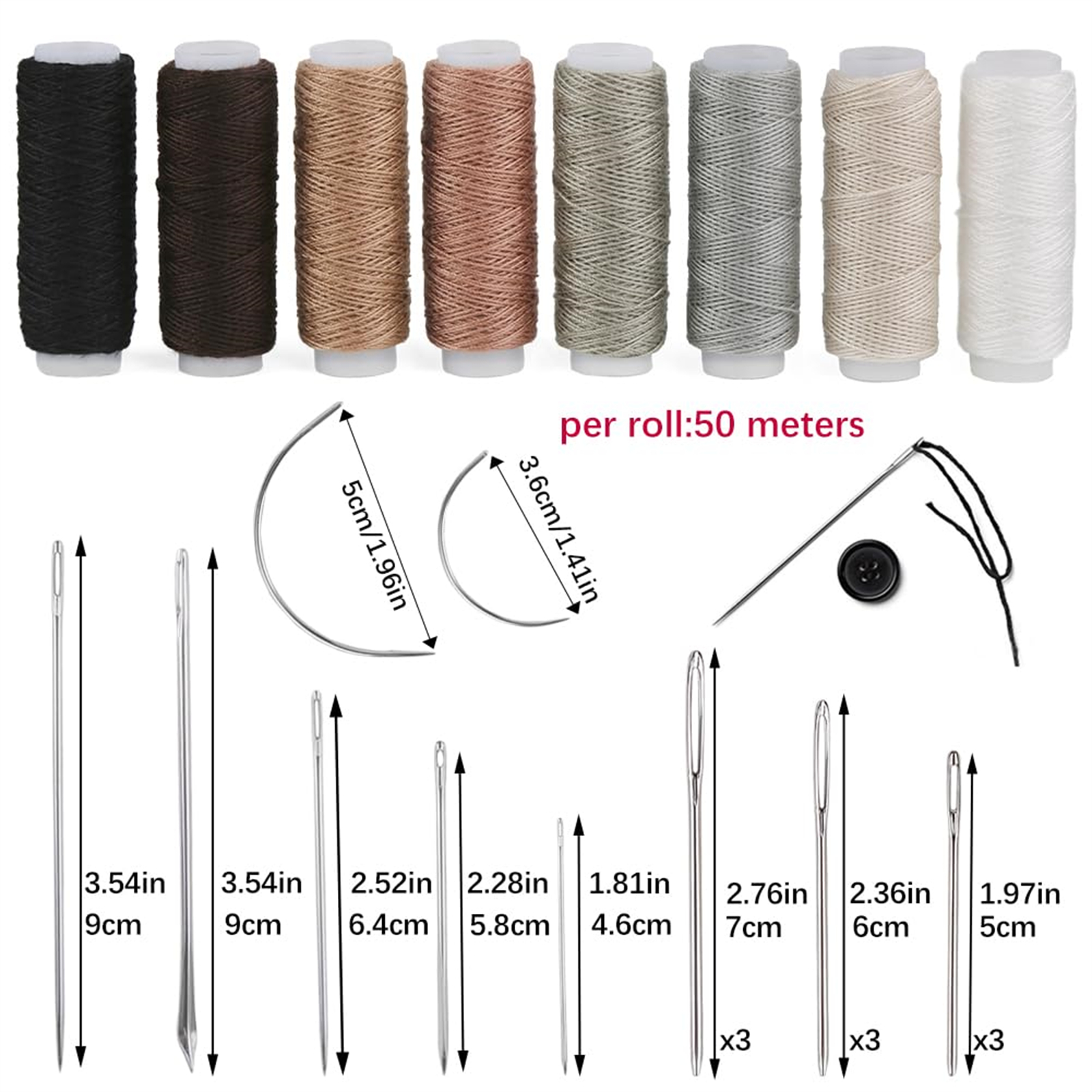 Upholstery Repair Sewing Kit H - Leatherwork Hand Sewing Needles 리뷰 및 가격