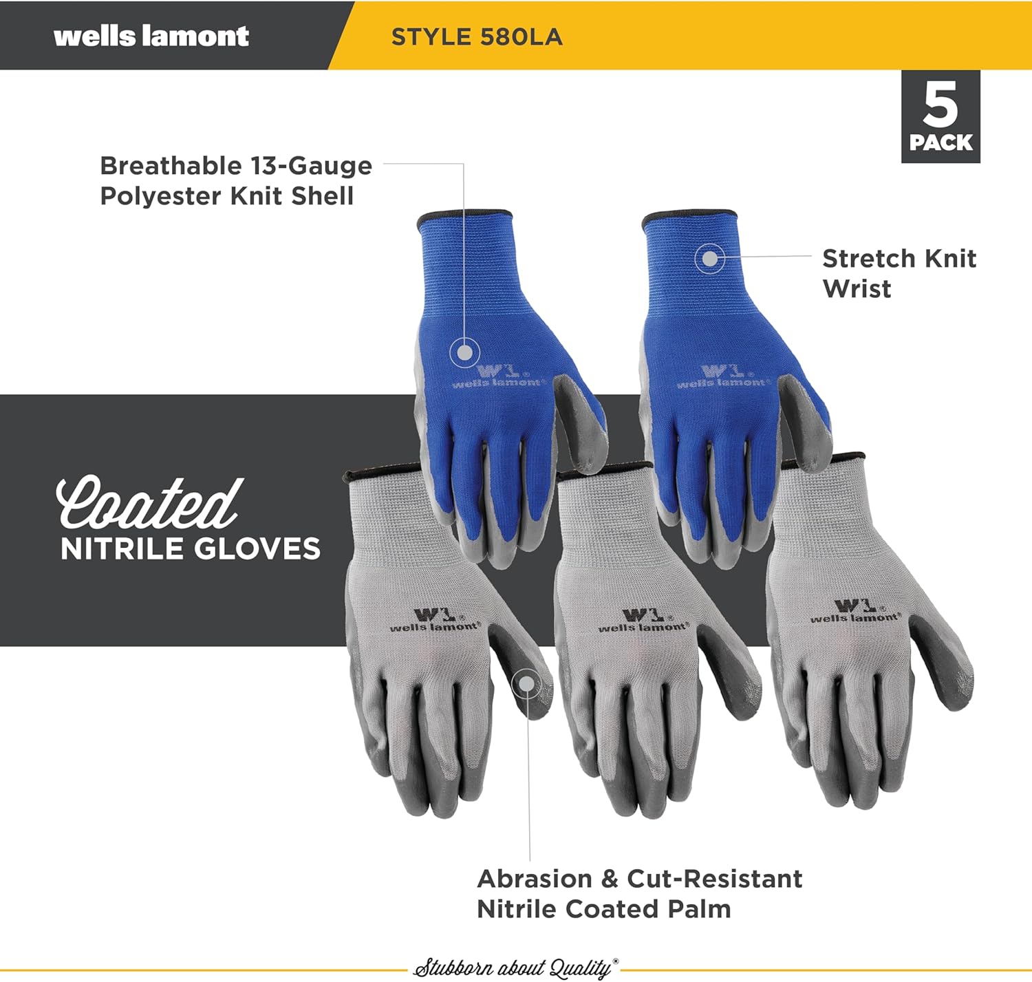 Nitrile-Coated Work Gloves, Li - Leatherwork Images 리뷰 및 가격