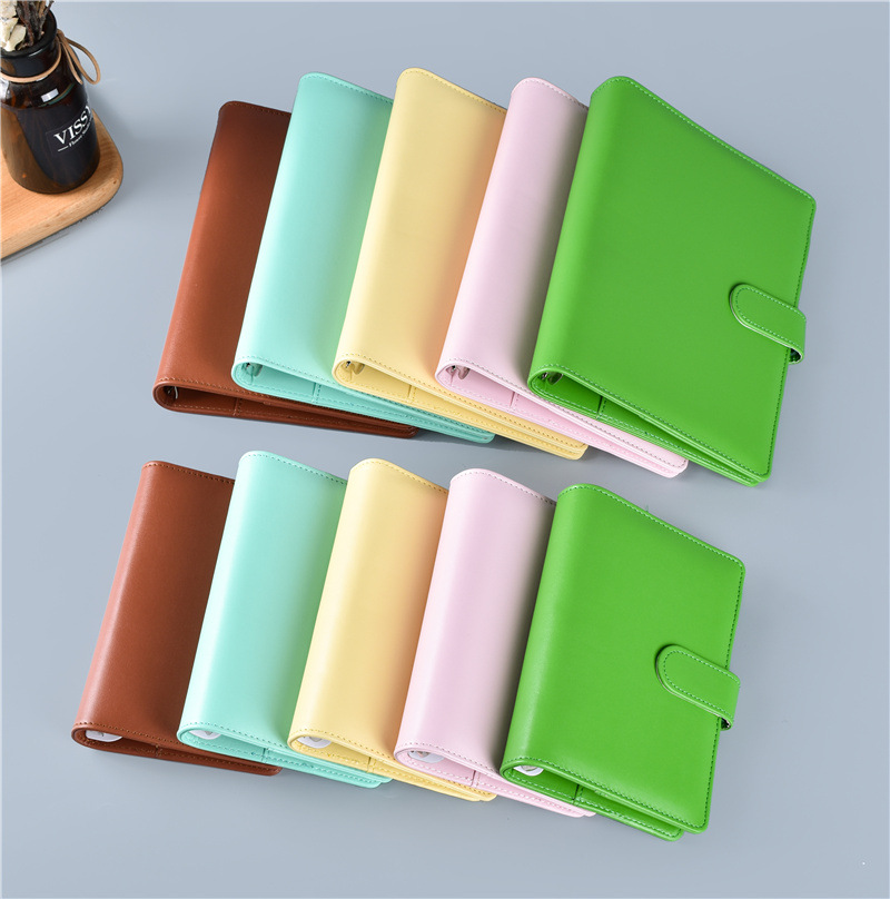 Macaron Color A5 A6 6 Ring Bin - Leather Work Notepad 리뷰 및 가격