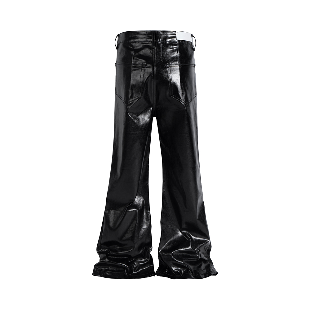 High Street Wide Leg Glossy Pu - Leather Work Pants 리뷰 및 가격