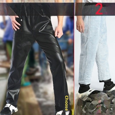 Thickened Fleece Lined Leather - Leather Work Pants 리뷰 및 가격