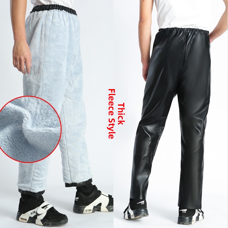 Thickened Fleece Lined Leather - Leather Work Pants 리뷰 및 가격