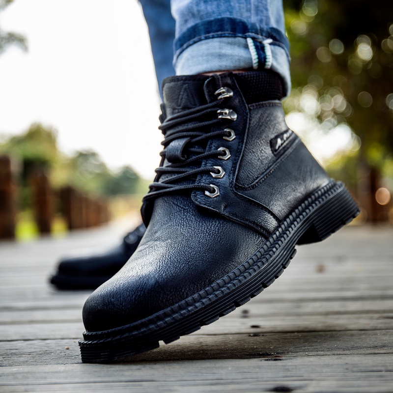 Men Boots Outdoor Leather Ankl - Leatherwork Designs 리뷰 및 가격