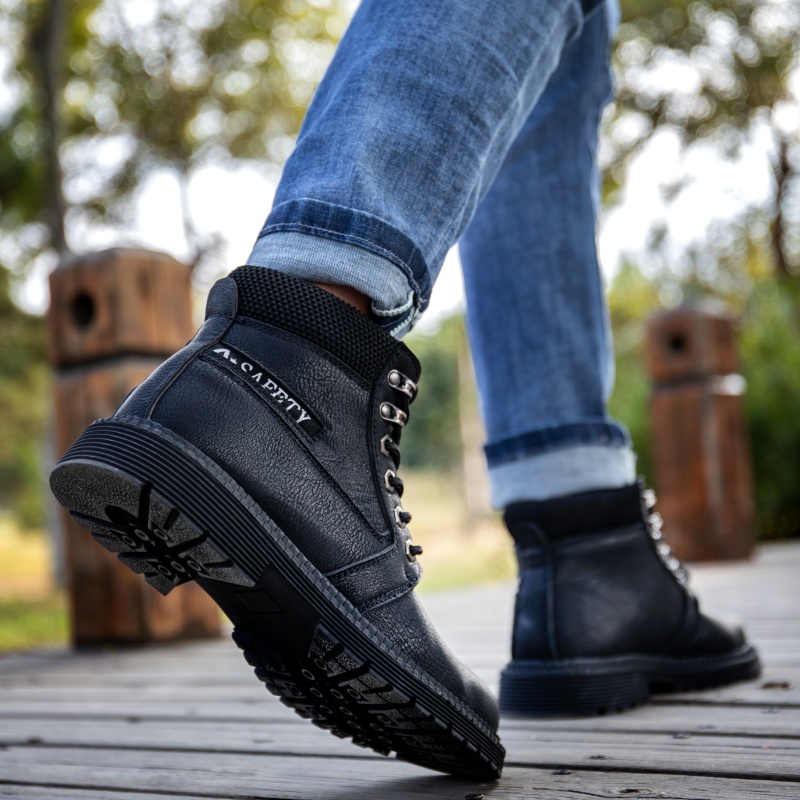 Men Boots Outdoor Leather Ankl - Leatherwork Designs 리뷰 및 가격