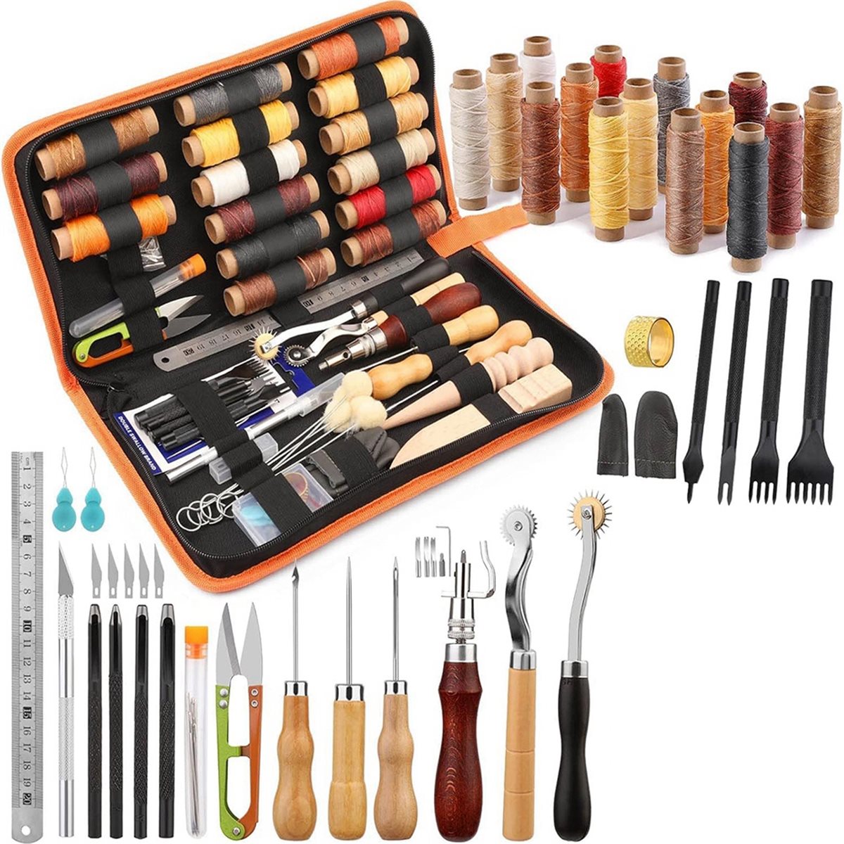 66Pcs Leather Working Tools Ki - Beginner Leatherwork Kit 리뷰 및 가격