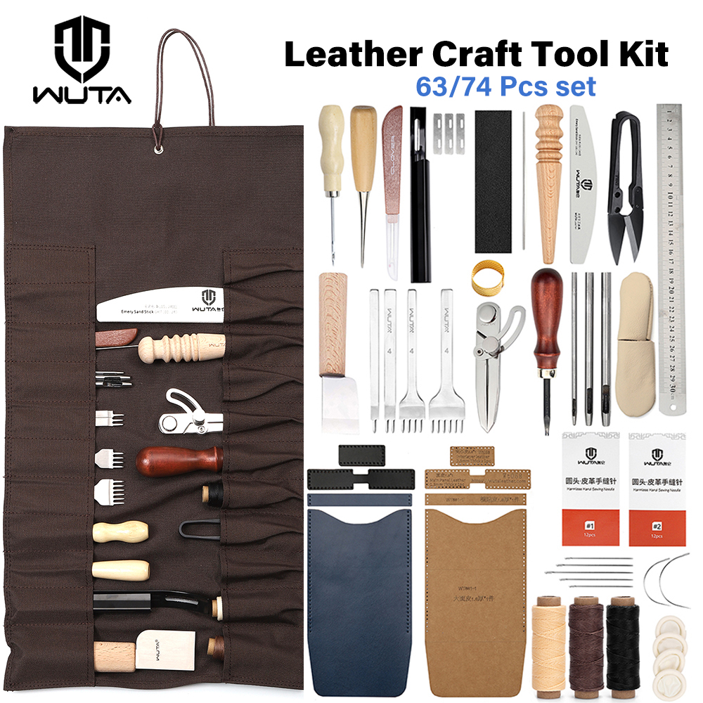 WUTA 63/74PCS Leather Craft Wo - Beginner Leatherwork Kit 리뷰 및 가격