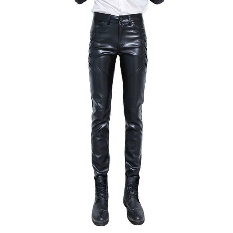 New Fashion Mens PU Leather Pa - Leather Work Pants 리뷰 및 가격
