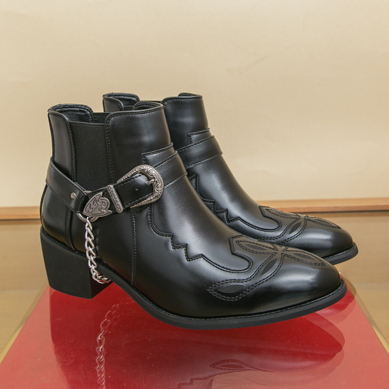 Men's Pointed Toe Ankle Boots  - Leatherwork Designs 리뷰 및 가격