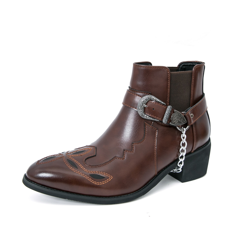 Men's Pointed Toe Ankle Boots  - Leatherwork Designs 리뷰 및 가격