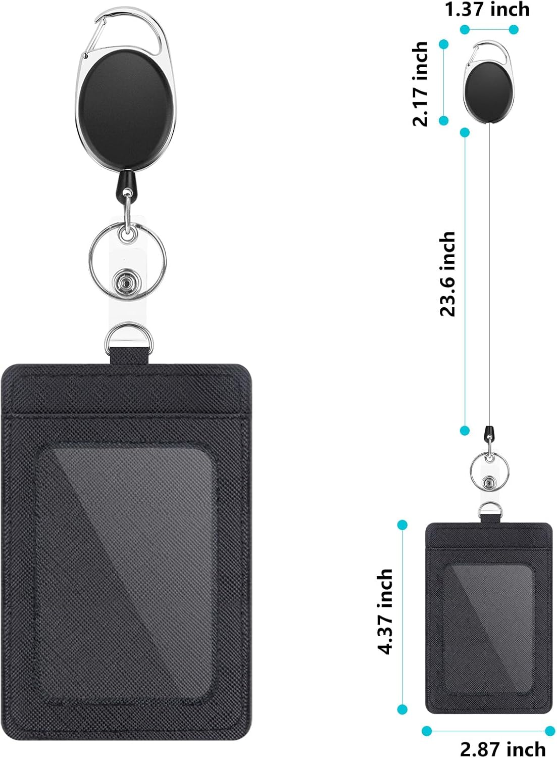 2 Pack Leather ID Badge Holder - Leatherwork Images 리뷰 및 가격