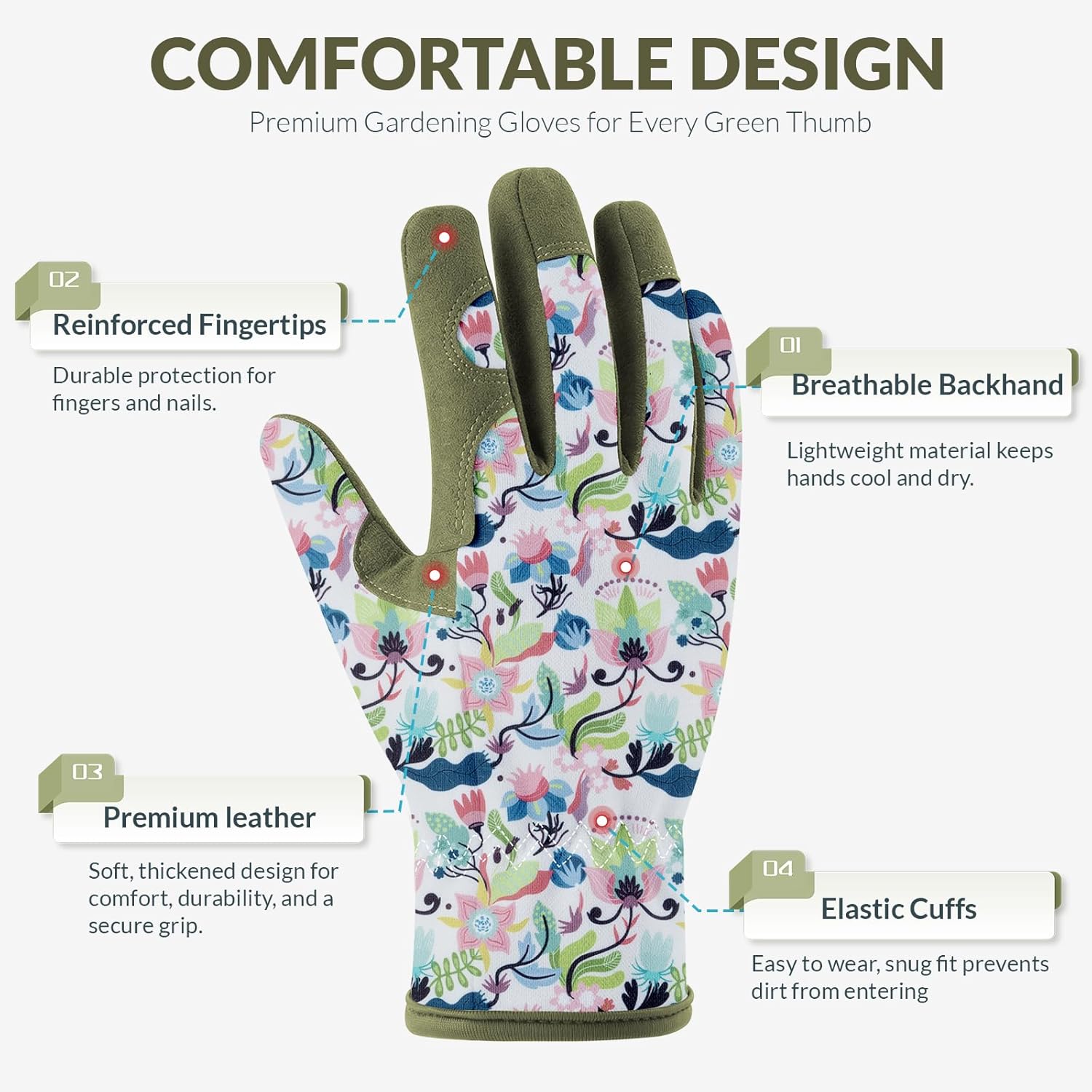 Breathable Leather Gardening G - Leatherwork Images 리뷰 및 가격