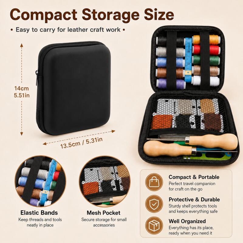 Leather Sewing Kit with Waxed  - Leatherwork Hand Sewing Needles 리뷰 및 가격