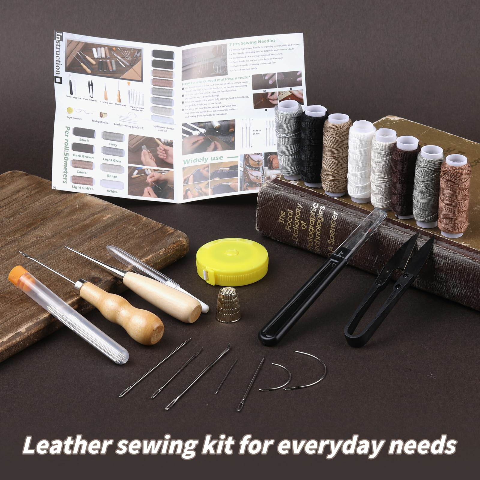 Upholstery Repair Sewing Kit H - Leatherwork Hand Sewing Needles 리뷰 및 가격