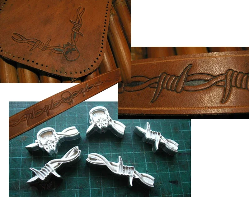 5pcs Thorns and skull pattern  - Leatherwork Patterns Free 리뷰 및 가격