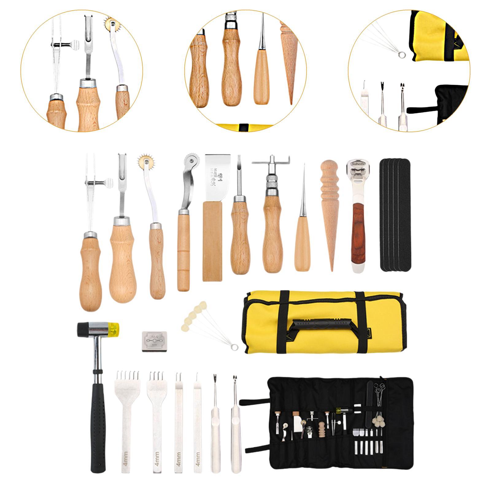 29x PU Leather Working Kit Equ - Beginner Leatherwork Kit 리뷰 및 가격