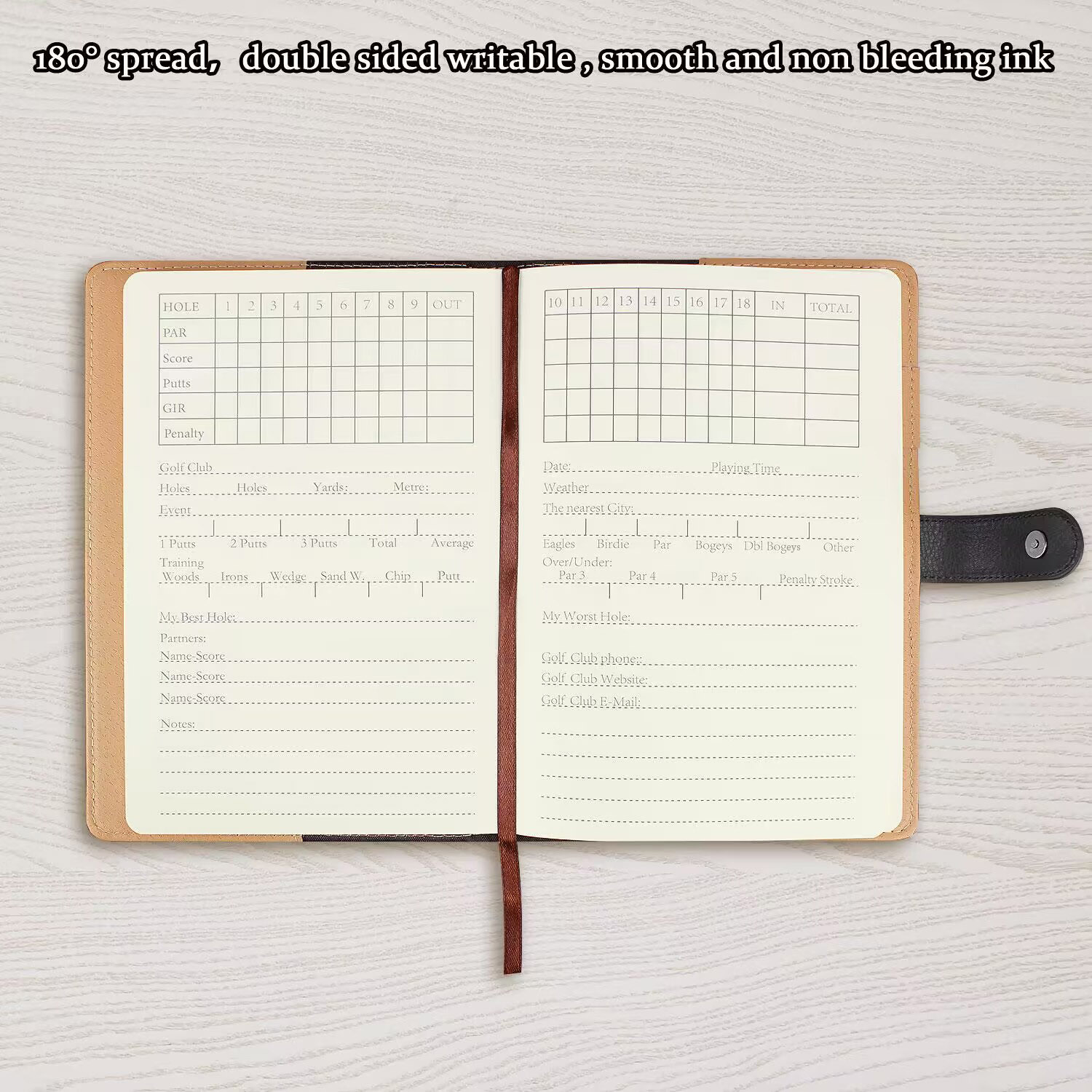 Black Leather Golf Scorecard H - Leather Work Notepad 리뷰 및 가격