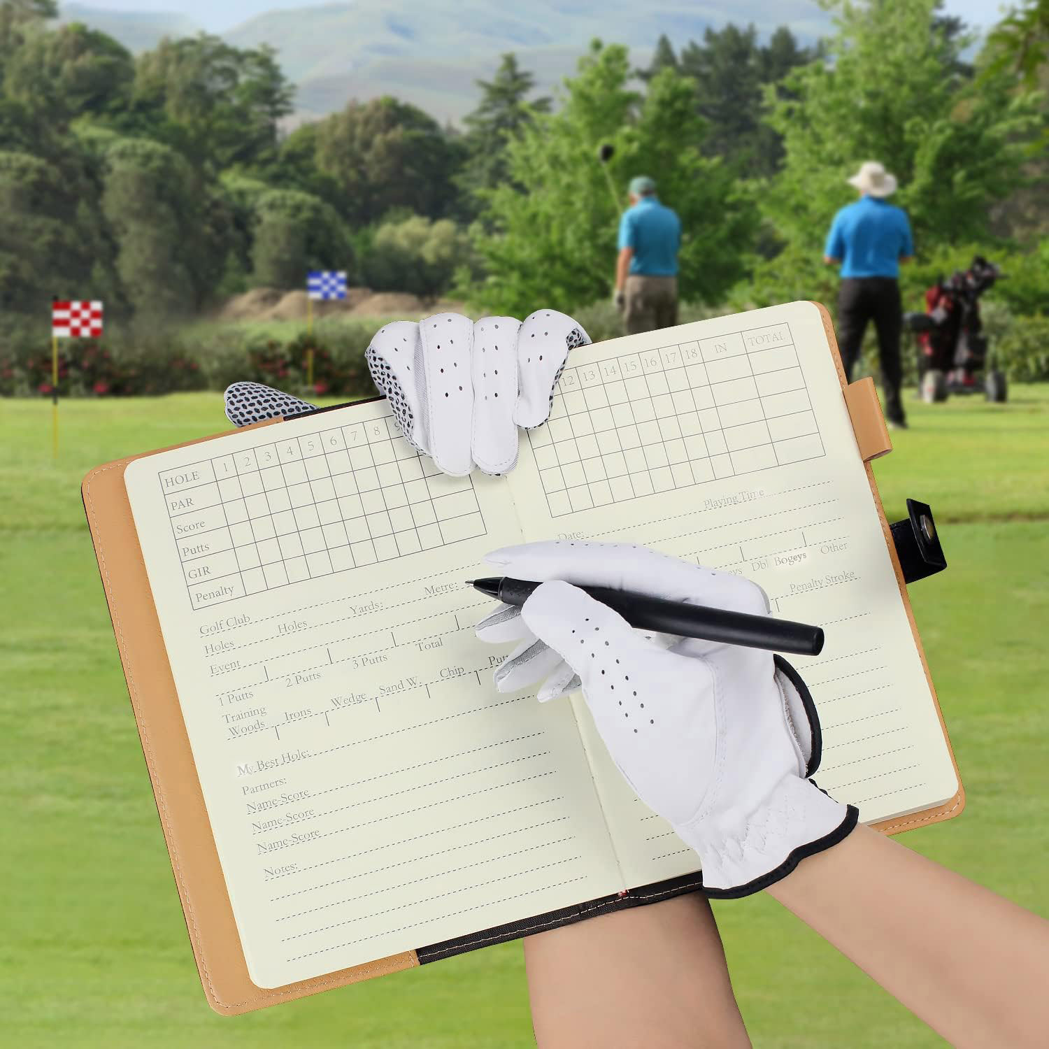 Black Leather Golf Scorecard H - Leather Work Notepad 리뷰 및 가격