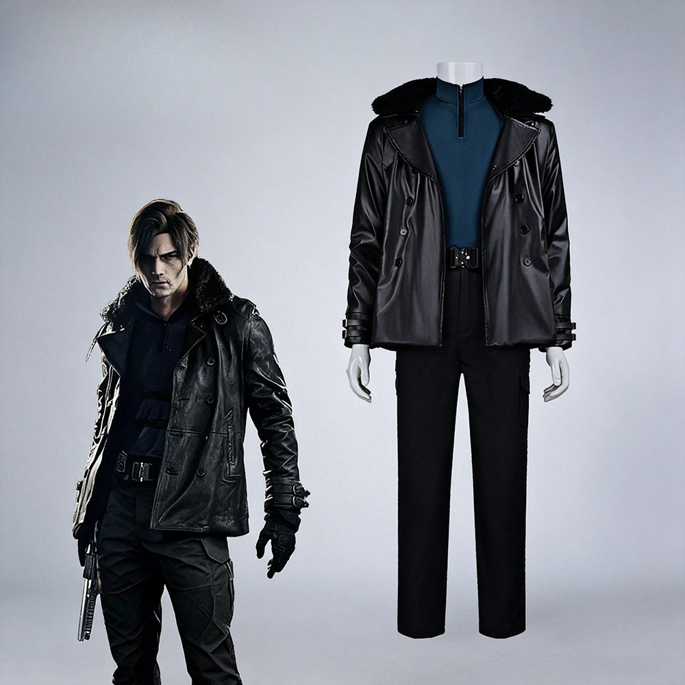 Game Leon Kennedy Re9 Evil Cos - Leather Work Pants 리뷰 및 가격