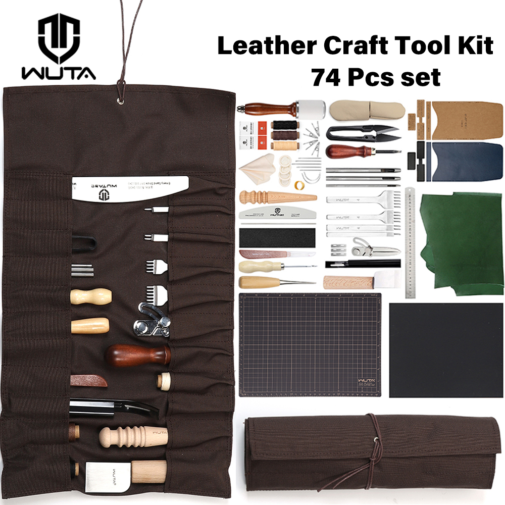 WUTA 74Pcs Leather Craft Tools - Beginner Leatherwork Kit 리뷰 및 가격