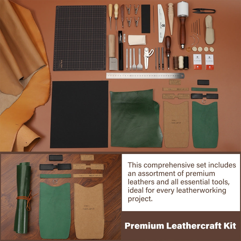 WUTA 74Pcs Leather Craft Tools - Beginner Leatherwork Kit 리뷰 및 가격