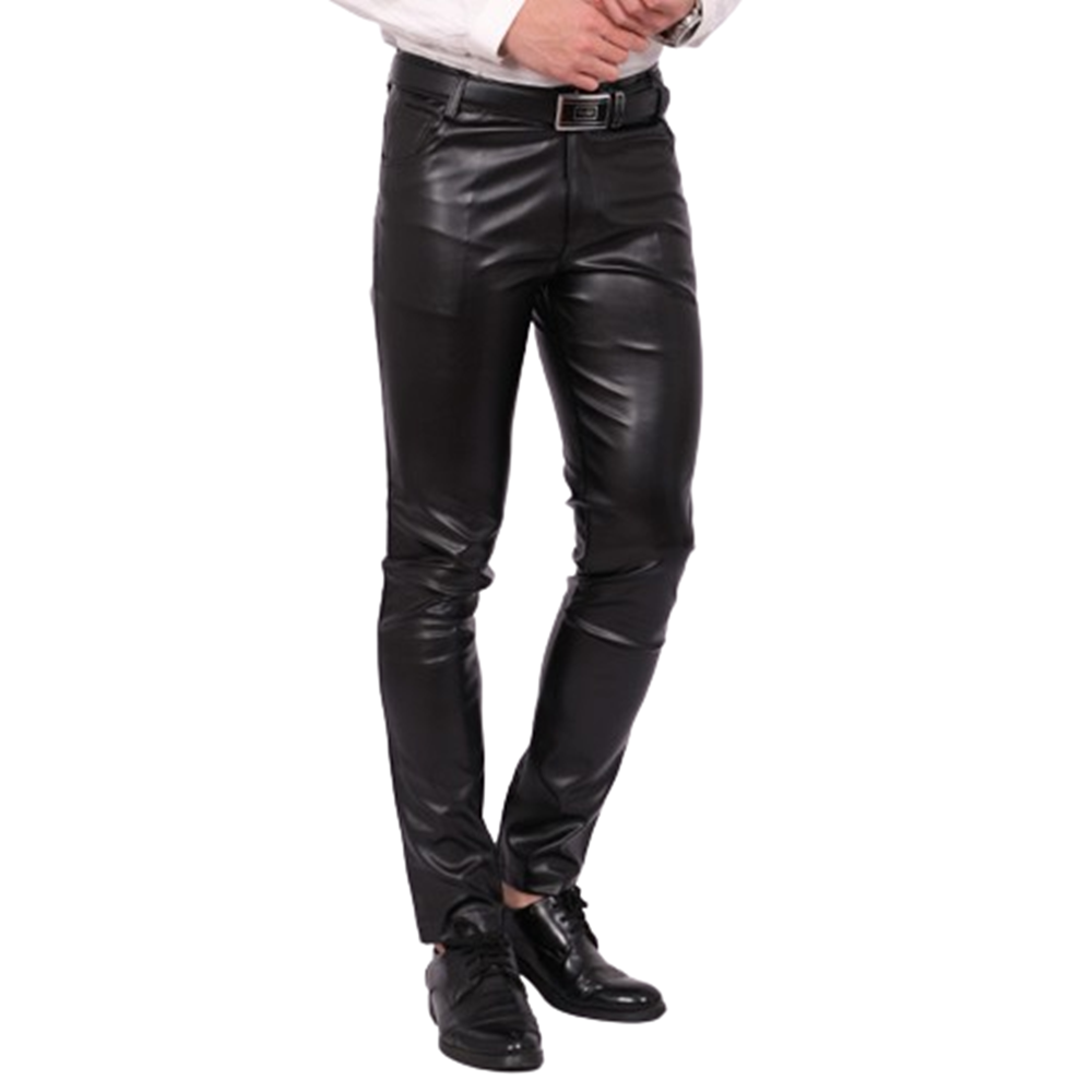 Men's Leather Pants Skinny Fit - Leather Work Pants 리뷰 및 가격