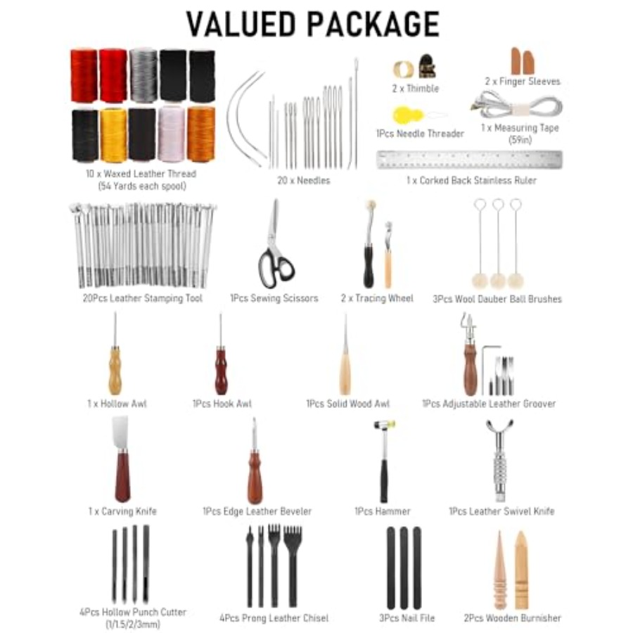 Leather Tooling Kit Leather Wo - Beginner Leatherwork Kit 리뷰 및 가격