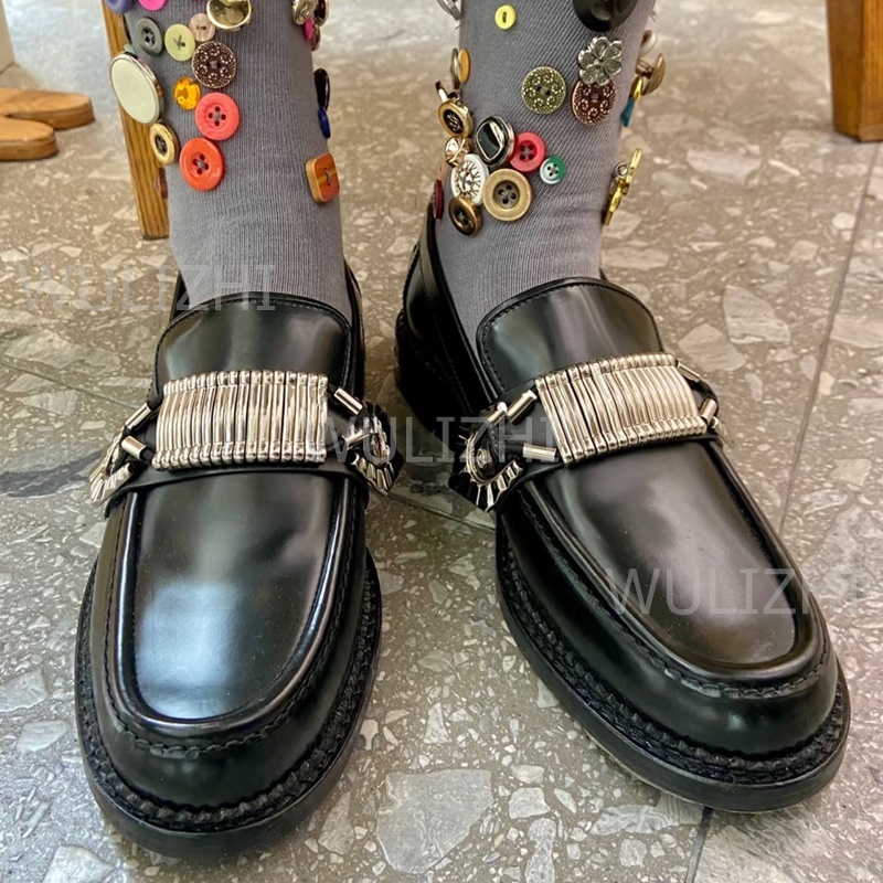 Green Leather Black Sole Flat  - Leatherwork Designs 리뷰 및 가격