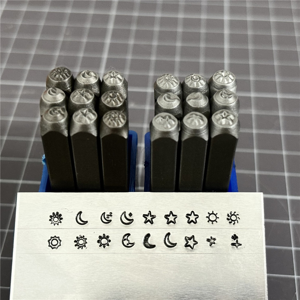 9pcs/set Moon Star Sun Design  - Leather Stamp Set 리뷰 및 가격